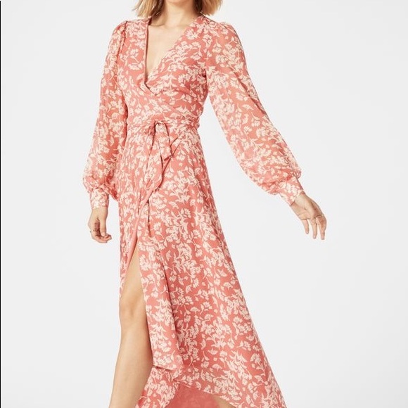 SOLD β Long Sleeve Wrap Maxi Dress - Picture 1 of 7